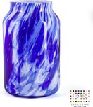 Design vaas Bloom - Fidrio DELFTS BLUE - Bloemenvaas glas, mondgeblazen - hoogte 30 cm Design vaas Bloom - Fidrio DELFTS BLUE - Bloemenvaas glas, mondgeblazen - hoogte 30 cm