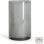 Design vaas Cilinder - Fidrio GREY/OPAL - glas, mondgeblazen - diameter 12 cm hoogte 19,5 cm Design vaas Cilinder - Fidrio GREY/OPAL - glas, mondgeblazen - diameter 12 cm hoogte 19,5 cm