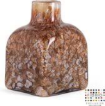 Design vaas Cube - Fidrio GOLD - vaas glas, mondgeblazen - hoogte 14 cm Design vaas Cube - Fidrio GOLD - vaas glas, mondgeblazen - hoogte 14 cm