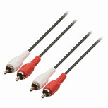 Nedis CAGP24200BK10 Stereo-audiokabel 2x Rca Male - 2x Rca Male 1,0 M Zwart Nedis CAGP24200BK10 Stereo-audiokabel 2x Rca Male - 2x Rca Male 1,0 M Zwart