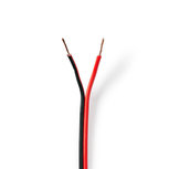 Nedis CAGW0750BK250 Speaker-kabel 2x 0,75 Mm2 25,0 M Folieverpakking Zwart/rood Nedis CAGW0750BK250 Speaker-kabel 2x 0,75 Mm2 25,0 M Folieverpakking Zwart/rood