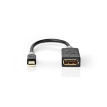 Nedis CCBW37454AT02 Mini-displayport - Displayport-kabel Mini-displayport Male - Displayport Female 0,2 M Antraciet Nedis CCBW37454AT02 Mini-displayport - Displayport-kabel Mini-displayport Male - Displayport Female 0,2 M Antraciet