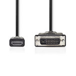 Nedis CCGB34800BK20 Hdmi™- Dvi-kabel Hdmi™-connector - Dvi-d 24+1-pins Male 2,0 M Zwart Nedis CCGB34800BK20 Hdmi™- Dvi-kabel Hdmi™-connector - Dvi-d 24+1-pins Male 2,0 M Zwart