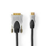 Nedis CCGC34800AT25 Hdmi™ - Dvi-kabel Hdmi™-connector - Dvi-d 24+1-pins Male 2,50 M Zwart Nedis CCGC34800AT25 Hdmi™ - Dvi-kabel Hdmi™-connector - Dvi-d 24+1-pins Male 2,50 M Zwart