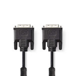 Nedis CCGP32050BK20 Dvi-kabel Dvi-i 24+5-pins Male - Dvi-i 24+5-pins Male 2,0 M Zwart Nedis CCGP32050BK20 Dvi-kabel Dvi-i 24+5-pins Male - Dvi-i 24+5-pins Male 2,0 M Zwart