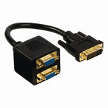 Nedis CCGP32952BK02 Adapterkabel Dvi Dvi-i 24+5-pins Male - 2x Vga Female 0,2 M Zwart Nedis CCGP32952BK02 Adapterkabel Dvi Dvi-i 24+5-pins Male - 2x Vga Female 0,2 M Zwart