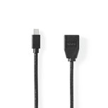 Nedis CCGP37454BK02 Mini-displayport - Displayport-kabel Mini-displayport Male - Displayport Female 0,2 M Zwart Nedis CCGP37454BK02 Mini-displayport - Displayport-kabel Mini-displayport Male - Displayport Female 0,2 M Zwart