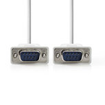 Nedis CCGP52000IV20 Seriële Kabel D-sub 9-pins Male - D-sub 9-pins Male 2,0 M Ivoor Nedis CCGP52000IV20 Seriële Kabel D-sub 9-pins Male - D-sub 9-pins Male 2,0 M Ivoor