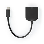 Nedis CCGP64852BK02 Usb-adapter Usb 3.2 Gen 1 Usb Type-c™ Male Vga Female 15p 5 Gbps 0.20 M Rond Vernikkeld Pvc Zwart Polybag Nedis CCGP64852BK02 Usb-adapter Usb 3.2 Gen 1 Usb Type-c™ Male Vga Female 15p 5 Gbps 0.20 M Rond Vernikkeld Pvc Zwart Polybag