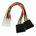 Nedis CCGP73520VA015 Interne Voedingskabel Molex Male - 2x Sata 15-pins Female 0,15 M Diverse Nedis CCGP73520VA015 Interne Voedingskabel Molex Male - 2x Sata 15-pins Female 0,15 M Diverse