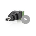 Nedis CCTVCM11BK5 Cctv-beveiligingsconnector 5x 2-aderig Naar Dc Female 5,5 X 2,1 Mm Nedis CCTVCM11BK5 Cctv-beveiligingsconnector 5x 2-aderig Naar Dc Female 5,5 X 2,1 Mm
