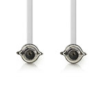 Nedis CSGP41200WT02 Satelliet- En Antennekabel Raam F Female - F Female 0,2 M Wit Nedis CSGP41200WT02 Satelliet- En Antennekabel Raam F Female - F Female 0,2 M Wit