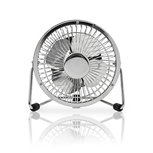 Nedis FNDK1CR10 Metalen Miniventilator Diameter 10 Cm Gevoed Over Usb Chroom Nedis FNDK1CR10 Metalen Miniventilator Diameter 10 Cm Gevoed Over Usb Chroom