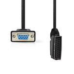 Nedis CVGP31550BK20 Scart - Vga-kabel Scart Male - Vga Female 2,0 M Zwart Nedis CVGP31550BK20 Scart - Vga-kabel Scart Male - Vga Female 2,0 M Zwart