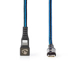 Nedis GCTB39650AL10 Data- En Oplaadkabel Usb-c™ Male Naar Apple Lightning 8-pins Male 180°-aansluiting Voor Gaming 1,0 M Rond Gevlochten Zwart-blauw Nedis GCTB39650AL10 Data- En Oplaadkabel Usb-c™ Male Naar Apple Lightning 8-pins Male 180°-aansluiting Voor Gaming 1,0 M Rond Gevlochten Zwart-blauw