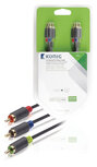 König KNV24350E20 Component Video Kabel 3x Rca Male - 3x Rca Male 2,00 M Grijs König KNV24350E20 Component Video Kabel 3x Rca Male - 3x Rca Male 2,00 M Grijs