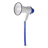 Nedis MEPH150WT Megafoon 10 W Bereik Van 250 M Ingebouwde Microfoon Wit / Blauw Nedis MEPH150WT Megafoon 10 W Bereik Van 250 M Ingebouwde Microfoon Wit / Blauw