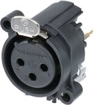Neutrik NTR-NC3FAV1 Xlr Panel-mount Female Receptacle 3 Panel-mount Female Receptacle A Certical/pcb Mounting Zwart Neutrik NTR-NC3FAV1 Xlr Panel-mount Female Receptacle 3 Panel-mount Female Receptacle A Certical/pcb Mounting Zwart
