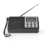 Nedis RDWR1100BK Fm-radio 1,5 W Wereldontvanger Klok & Wekkerfunctie Zwart Nedis RDWR1100BK Fm-radio 1,5 W Wereldontvanger Klok & Wekkerfunctie Zwart