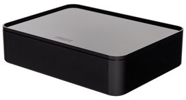 HAN HA-1110-13 Smart-organiser Allison Box Met Binnenschaal En Deksel Jet Zwart, Stapelbaar HAN HA-1110-13 Smart-organiser Allison Box Met Binnenschaal En Deksel Jet Zwart, Stapelbaar