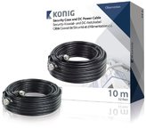 König SAS-CABLE1010B Coax-kabel Rg59 voor Beveiligingscamera en Dc-voeding 10,0 M König SAS-CABLE1010B Coax-kabel Rg59 voor Beveiligingscamera en Dc-voeding 10,0 M
