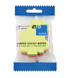 Info Notes IN-5824-39 Info Shaped Sticky Notes 54x68 'auto' Assorti 200 Vel Info Notes IN-5824-39 Info Shaped Sticky Notes 54x68 'auto' Assorti 200 Vel