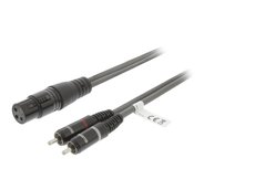 Sweex SWOP15220E15 Xlr Stereokabel Xlr 3-pins Female - 2x Rca Male 1.5 M Donkergrijs Sweex SWOP15220E15 Xlr Stereokabel Xlr 3-pins Female - 2x Rca Male 1.5 M Donkergrijs