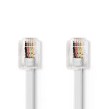 Nedis TCGB90200WT20 Telecomkabel Rj11 (6p4c) Female - Rj11 (6p4c) Female Plat 2,00 M Wit Nedis TCGB90200WT20 Telecomkabel Rj11 (6p4c) Female - Rj11 (6p4c) Female Plat 2,00 M Wit
