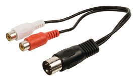 Valueline VLAP20250B02 Din Audio Adapterkabel 5-pin Din Mannelijk - 2x Rca Vrouwelijk 0,20 M Zwart Valueline VLAP20250B02 Din Audio Adapterkabel 5-pin Din Mannelijk - 2x Rca Vrouwelijk 0,20 M Zwart