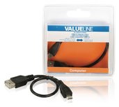 Valueline VLCB60570B02 Usb 2.0 Adapterkabel Usb Micro B Mannelijk - A Vrouwelijk 0,20 M Zwart Valueline VLCB60570B02 Usb 2.0 Adapterkabel Usb Micro B Mannelijk - A Vrouwelijk 0,20 M Zwart