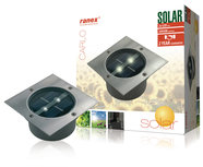 Ranex Ra-5000198 Vierkante Led Solar Grondspot Geborsteld Rvs Glas (5000.198) Ranex Ra-5000198 Vierkante Led Solar Grondspot Geborsteld Rvs Glas (5000.198)