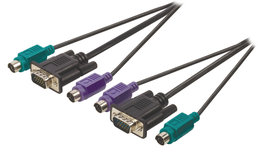 Valueline VLCP59855B20 Kvm Kabel Vga Male - 2x Ps2 Male - Vga Male - 2x Ps2 Male 2,00 M Zwart Valueline VLCP59855B20 Kvm Kabel Vga Male - 2x Ps2 Male - Vga Male - 2x Ps2 Male 2,00 M Zwart