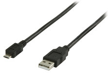 Valueline Vlcp60500b05 Usb 2.0 Usb A Male - Usb Micro B Male Kabel 0,50 M Zwart Valueline Vlcp60500b05 Usb 2.0 Usb A Male - Usb Micro B Male Kabel 0,50 M Zwart