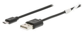 Valueline VLCT60500B10 Usb 2.0 Usb A Male - Usb Micro B Male Kabel 1,00 M Zwart Valueline VLCT60500B10 Usb 2.0 Usb A Male - Usb Micro B Male Kabel 1,00 M Zwart