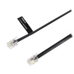 Valueline VLTP90101B10 Telefoonkabel Rj10 (4/4) Male - Rj10 (4/4) Male Plat 1.00 M Zwart Valueline VLTP90101B10 Telefoonkabel Rj10 (4/4) Male - Rj10 (4/4) Male Plat 1.00 M Zwart