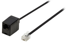 Valueline VLTP90205B100 Telecom Verlengkabel Rj11 Mannelijk - Rj11 Vrouwelijk 10,0 M Zwart Valueline VLTP90205B100 Telecom Verlengkabel Rj11 Mannelijk - Rj11 Vrouwelijk 10,0 M Zwart