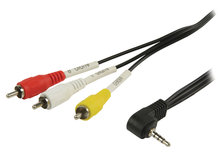 Valueline VLVP22400B20 Composiet Videokabel 3.5 Mm Male - 3x Rca Male 2.00 M Zwart Valueline VLVP22400B20 Composiet Videokabel 3.5 Mm Male - 3x Rca Male 2.00 M Zwart