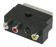 Valueline Vlvp31902b Schakelbare Scart Av-adapter Scart Mannelijk - 3x Rca Vrouwelijk + S-video Vrouwelijk Zwart Valueline Vlvp31902b Schakelbare Scart Av-adapter Scart Mannelijk - 3x Rca Vrouwelijk + S-video Vrouwelijk Zwart