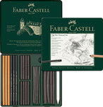 Faber Castell FC-112978 Houtskoolset Faber-Castell Pitt Monochrome 24-delig Faber Castell FC-112978 Houtskoolset Faber-Castell Pitt Monochrome 24-delig