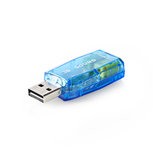 Nedis USCR10051BU Geluidskaart 3d-sound 5.1 Usb 2.0 Dubbele 3,5 Mm Connector Nedis USCR10051BU Geluidskaart 3d-sound 5.1 Usb 2.0 Dubbele 3,5 Mm Connector